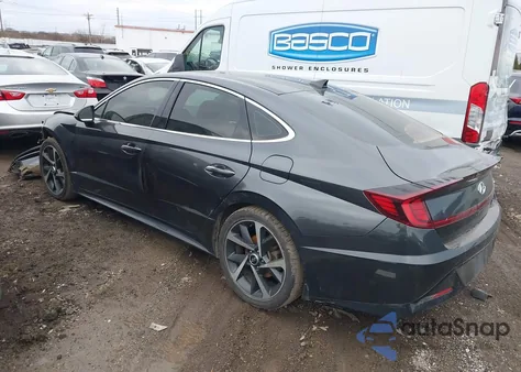 2021 Hyundai Sonata Sel Plus z USA, uszkodzony, nr VIN 5NPEJ4J25MH114109